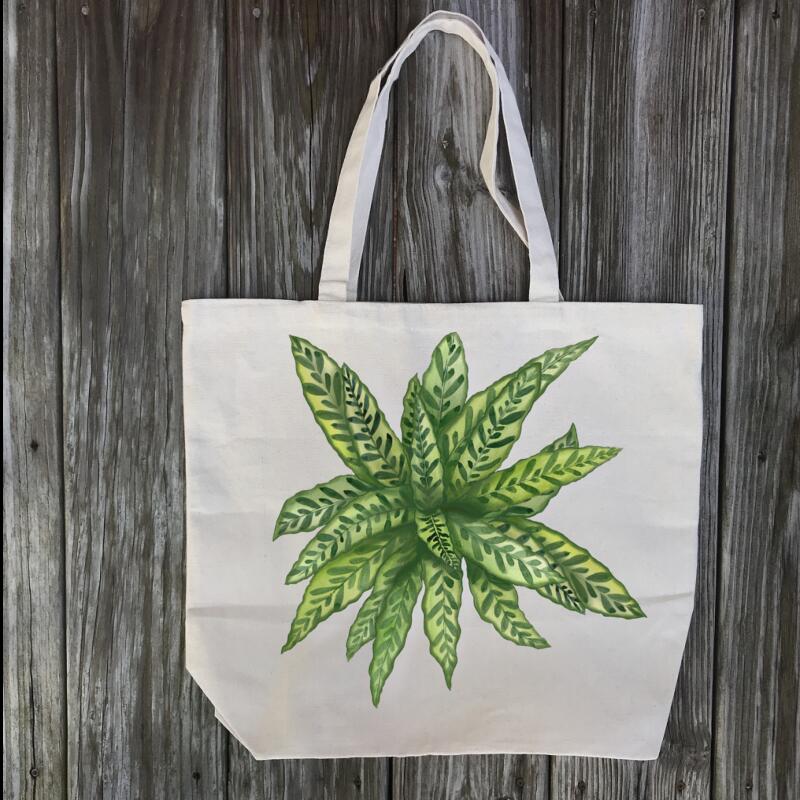 tropical-calathea-tote-bag