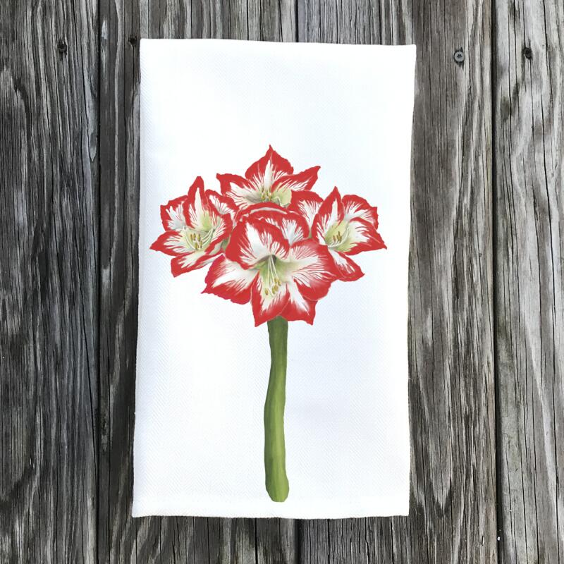 red-amaryllis-handtowel