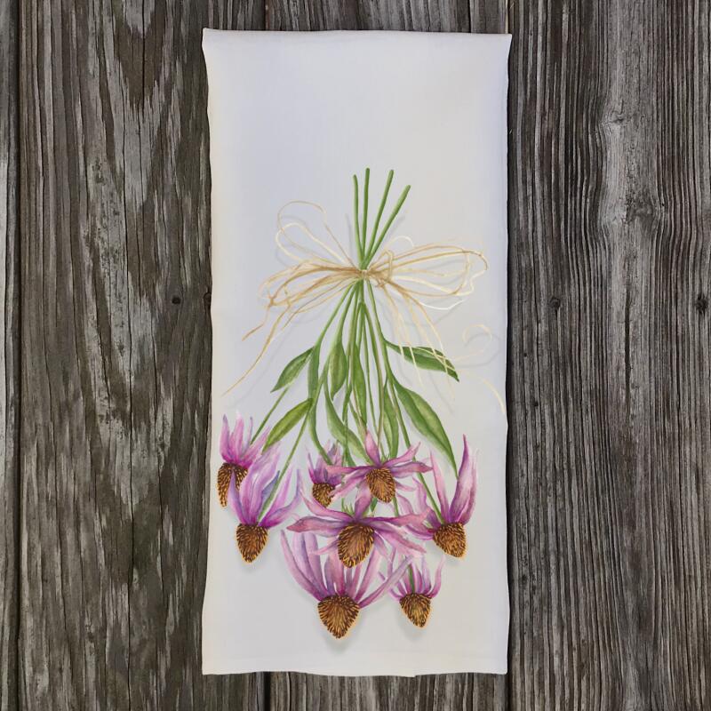 herb-echinacea-linen-tea-towel