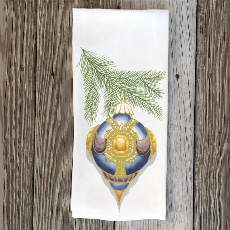 antique-royal-blue-jewel-ornament-handtowel